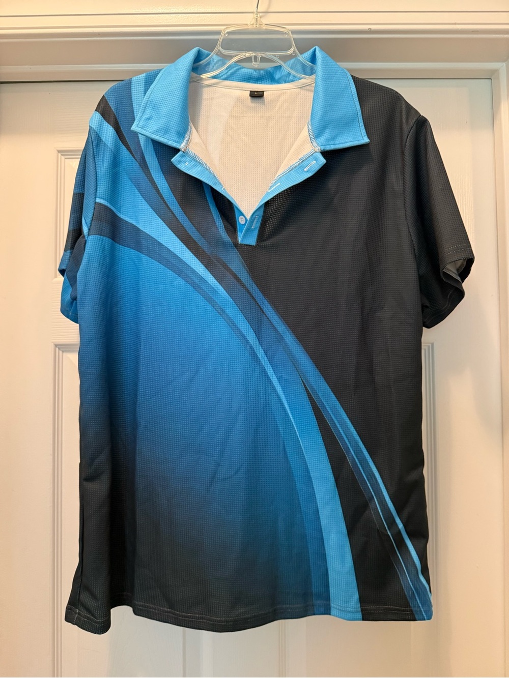 Men's Blue & Black Performance Polo Shirt